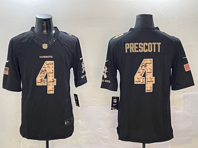 Men Dallas Cowboys #4 Prescott black admiral 2024 Nike Limited NFL Jersey style 1->dallas cowboys->NFL Jersey